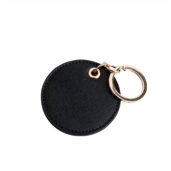 NEW HARPER JAMES lynne round keychain in black - Picture 1 of 5